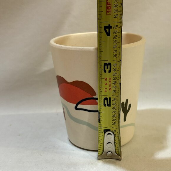 Pillowfort BPA Free Melamine Child Cup and Plate Flower Ladybug Cactus Sunset - Picture 12 of 13